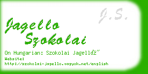 jagello szokolai business card
